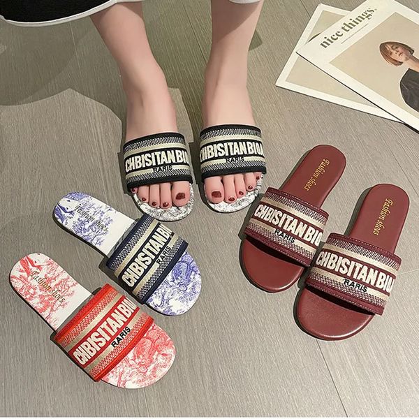 

designer shoes woman sandal sandals women Flip flop flat mules slides Black pink slippers womens shoes home slipper dhgates Luxury summer slider sandalias sandles, #5
