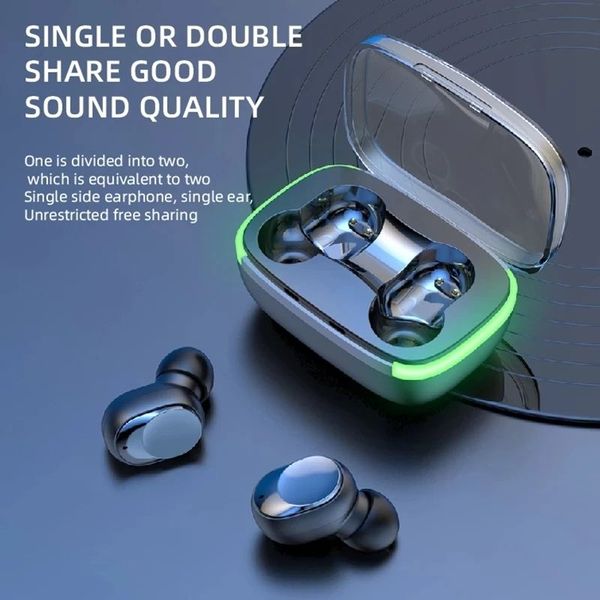 

Y60 Fone Bluetooth Earphones 51 TWS Wireless Headphones with LED Display Stereo Headset Touch Control Earbuds Noise Reduction Mdfnm
