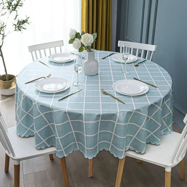 Table Cloth Round Table Cushion Ablecloth Anti -polluting Washing Cubes Decoration Taiage W6LM01