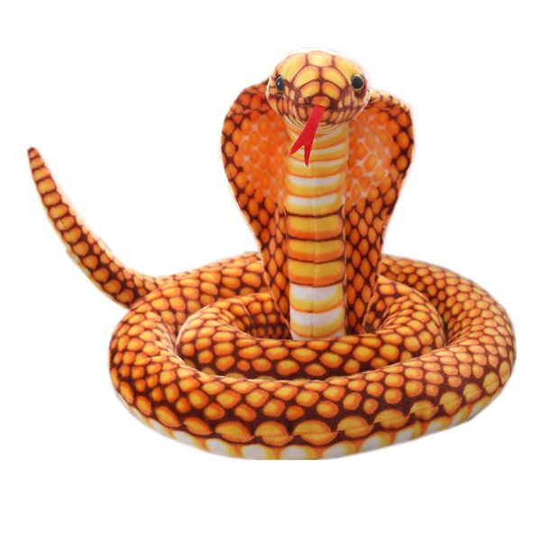 

Soft Stuffed Plush Animals 80-240cm Realistic Cobra Figure Lifelike Python Pit Viper Snake Decor Birthday Gifts For Children, Green