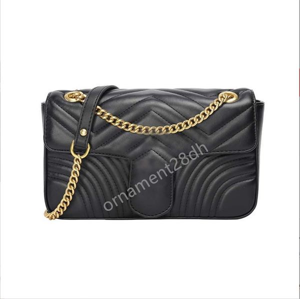 

Shoulder Bag Designer Bag Crossbody Ladies Genuine Leather Classic Purse Gold Chain Embossed Cowhide Caviar Flap Bag High Quality Luxury Bag Designer White bag Bags, Black