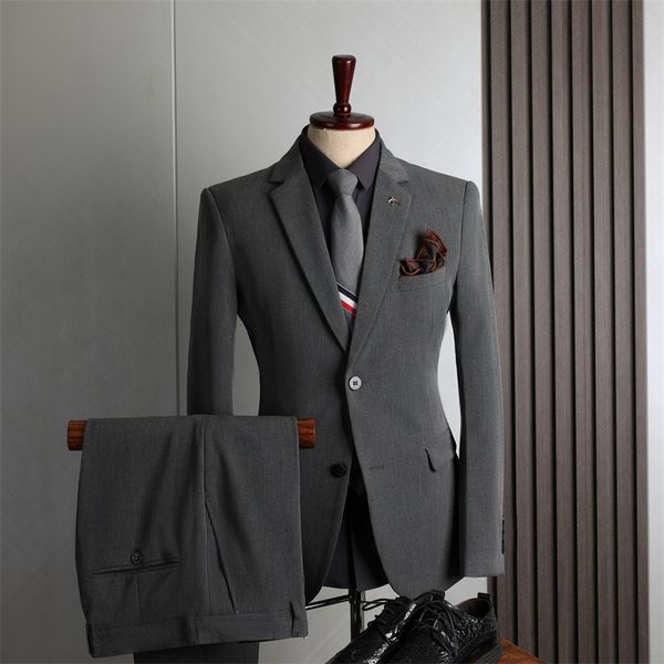 

K546 Men's High-End Casual Suit Jacket for Autumn - Stylish & Durable, Silver
