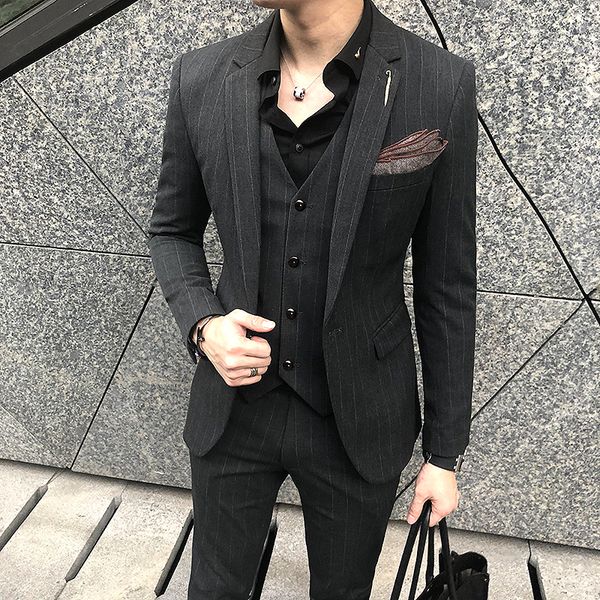 

K569 Men's Single-Breasted Business Suit Jacket for Comfort, Yellow