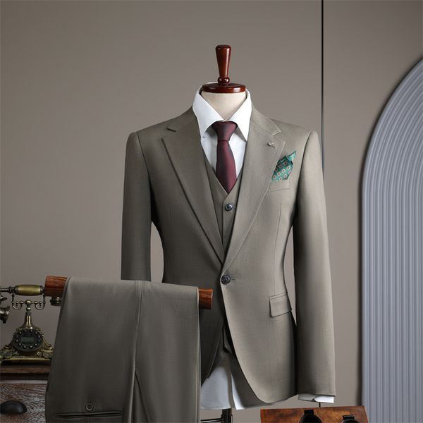

K581 Men's Slim Fit Suit Jacket - Casual Single, Burgundy