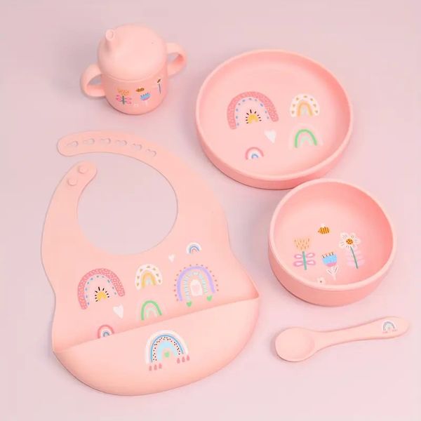 

BPA Free Children's Kitchenware Soft Grip, Flexible Silicone Cuttery Ensemble
