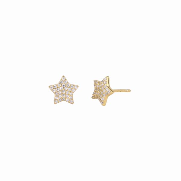 

S925 sterling silver cross-border hot selling new product, personalized and fashionable full diamond star earrings, exquisite and versatile ins style earrings