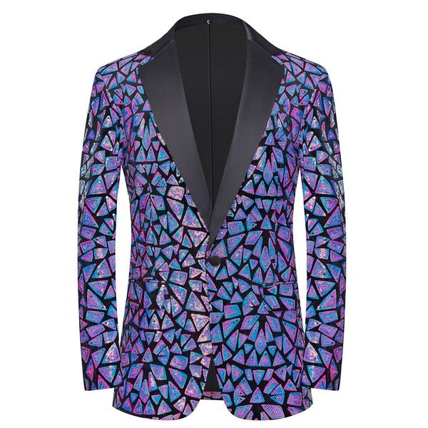

K555 Men's Business Casual Suit Jacket - Stylish Blazer for Professionals, Purple