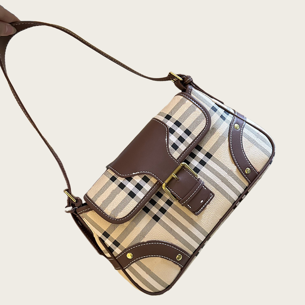 

Classic and unique designer womens leather handbag large capacity underarm bag fashion all-match womens daily commuting bag size 29x17cm, Tartan