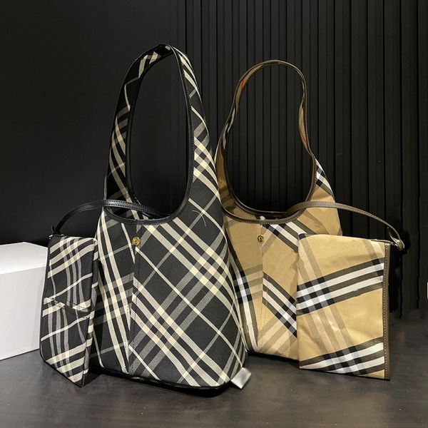 

Designer Womens Handbag Retro Large Capacity Underarm Bag Detachable Purse Shopping Bag 27x22cm, Beige