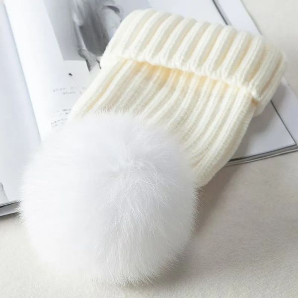 

Women Designer Winter Knitted Beanie Woolen Hat Chunky Knit Thick Warm Faux Fur Pom Beanies Hats Female Bonnet Beanie Caps colorfull Hats, A2
