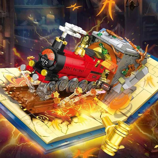 2025 new New Classic Movie Magic Train Book MOC Building Blocks Sets DIY Bricks Toys for Kids Children Adult