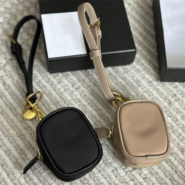 

Mini Nylon Hang Pouch Designer Coin Purse String Bucket Bag Tiny Bags Wallet Woman Man TOP, 2 black(7.5*6cm)