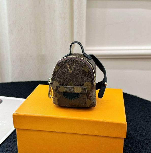

New brand party palm pendant classic mini backpacks for women and men fashion small delicacy Key case clutch handbag evening bags plaything Toy bag, Khaki