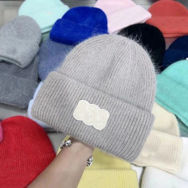 

Knitted designer beanie hats for men warm bonnet embroidery luxury autumn winter skull cap casual wool mens beanie designer fashion ornament simple black, A3