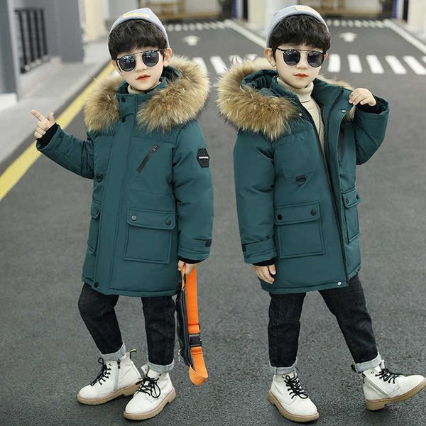 

Clearance sale AS Fashion 2023 Matte bomber coats for kids filled down warm jacket with detachable nature fur Z241121, Black