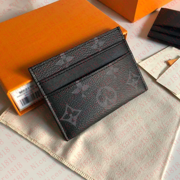 

2024 Women Designer Wallets & Holders Card Holders Credit Card Holders Classic Men Mini Small Wallet High Quality Slim Bank Cardholder No Box Total 5 Card Slot 7 Colors, Black grid wallet