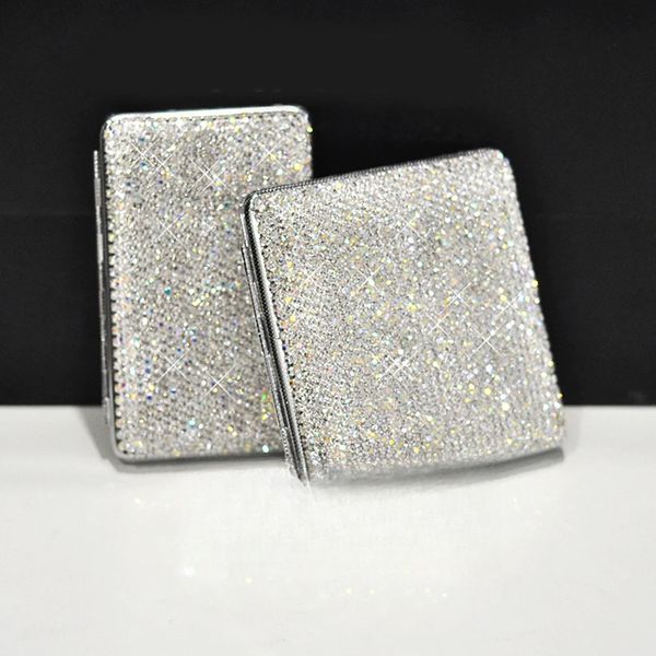

Bling Creative Bling Crystal Car Ashtray Cup Holder Metal Shiny Rhinestones Cigarette Case Car Accessories for Girl Women