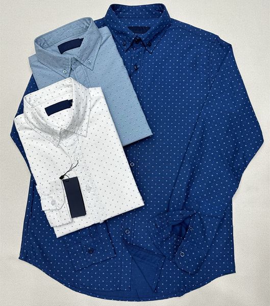 

Men Long Sleeve Shirt British Style Classic Small Check Pattern Business Casual Shirt Comfortable Fit Designer Shirt for Spring Autumn Gentlemen Wear, H993-royal blue