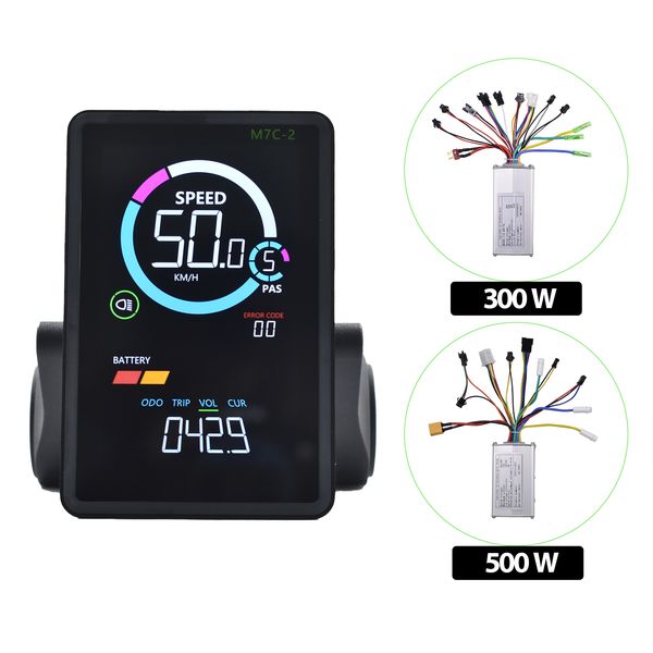 Electric Vehicle Motor Controller - High-Performance 350W Brushless Unit with Colorful LCD Screen Supporting Various Voltage Ranges