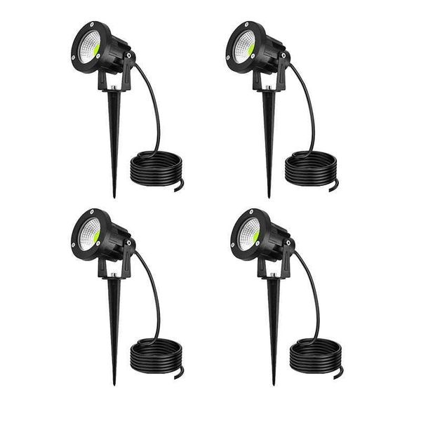 1 Meter Wire IP65 LED Garden Lawn lamp Light 5W 10W Spike Garden Decoration Lamp AC DC12V24V Warm White Blue Spot Lights 220V110 Z241204