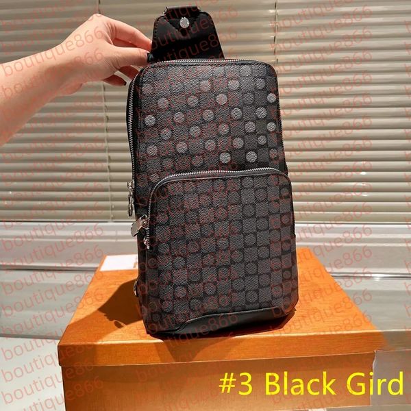 

High Quality Avenue Sling Bag Mens designer bag 5A Leather Cross Body Shoulder Bags Mans crossbody Bag Wallet Hobos Messenger Handbag Waist Belt Tote Belt Bag Bumbag, Embossed black wallet