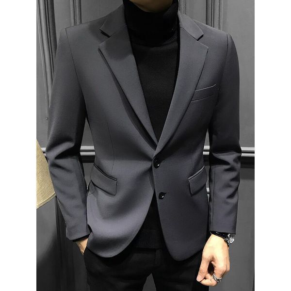 

H432 Professional men's high-end small suit jacket Korean style, Yellow