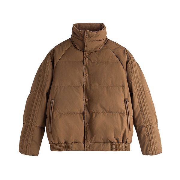 

C243A Loose Fit Midlife Male Casual Topcoat - Autumn and Winter Seasonal Outerwear, Beige