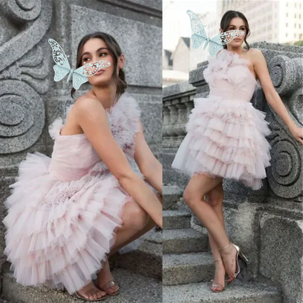

Pink Sequin Homecoming Dresses Bead Neck Short Prom Gown Pleated Skirt Robe De Tail Club Wears Prom Gowns Custom Made 01, White