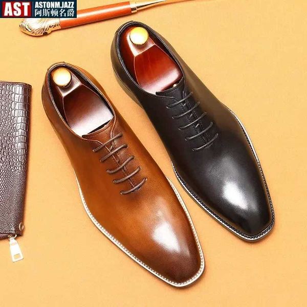 Dress Shoes Italian mens formal shoes luxury leather handmade high-quality comfortable elegant black wedding social Oxford shoes mens Q241206