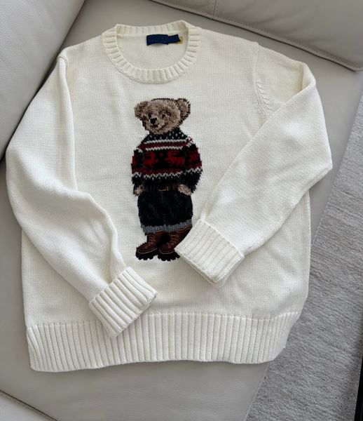 

lys Designer Women Knits Bear Sweater Polos Pullover Embroidery Fashion Knitted Sweaters Long Sleeve Casual Printed Wool Cotton y Tracksuit 713, Purple