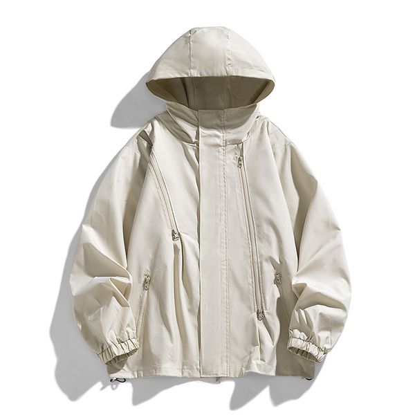 

CL246A Trendy Unisex Overcoat Comfortable Thickened Cotton Jacket for Winters, Beige