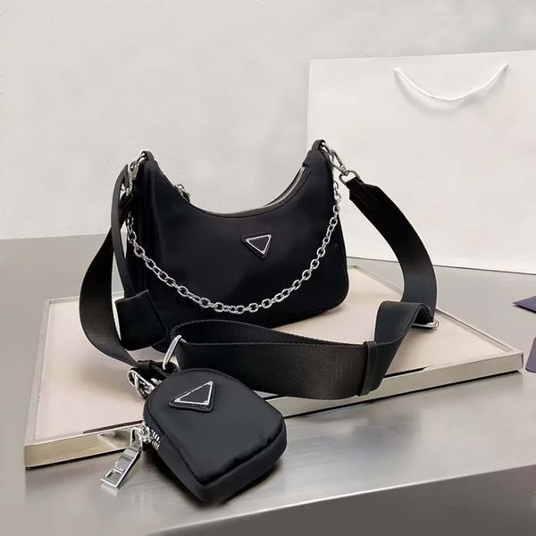 

Designer Bag Classic Luxury chain Fashion Solid Color brand Destiny Purse Vintage Women's Black 3-in-1 Nylon Handbag Designer Shoulder Bag Satchel Large capacity bag0, #19