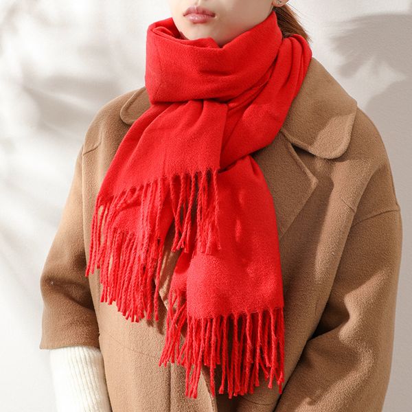 

1-787 Solid color scarf for women autumn and winter warm and fashion student