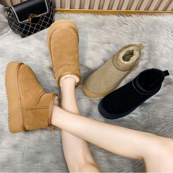 

Men Women Tasman slippers Chestnut Sand tazz Slippers australia Ultra Mini Platform Boot Sheepskin Plush fur warm Suede snow boots Soft comfortable clogs for women, #003