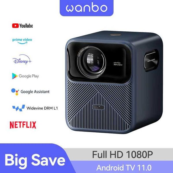 Projector Lamps Wanbo Mozart 1 Pro Android TV 11.0 Google Assistant Netflix 1080P DRM L1 Suppot 4K Beam Proyector 900Ansi Dual Wifi z241207