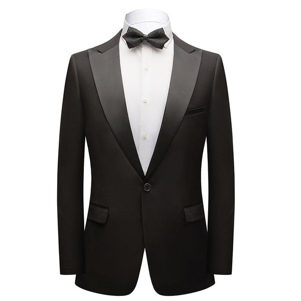 

H482 Groom suit men's art exam clothing men's suit black, Gold