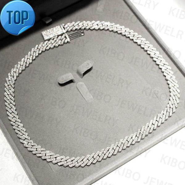 

Hiphop Rapperjewelry Iced Out Necklace for Men Women 8mm 925 Sterling Silver Moissanite Diamond Cuban Link Chain
