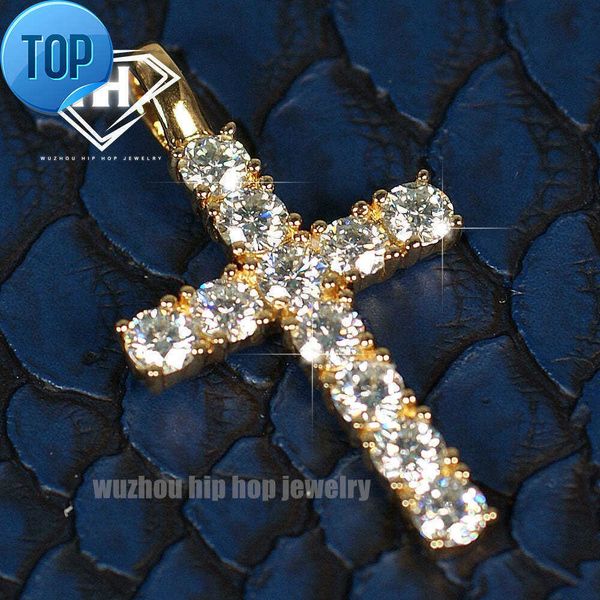 

Custom Jewelry Mens Womens Hiphop Crucifix Charm 925 Silver 5.61ctw Crushed Iced Moissanite Cross Pendant for Necklace