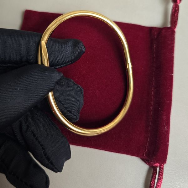 

Stainless Steel Gold Plated Cuff Bracelet, Men's and Women's Bracelet Jewelry, Valentine's Day Gift for Women, Size 17, 19.