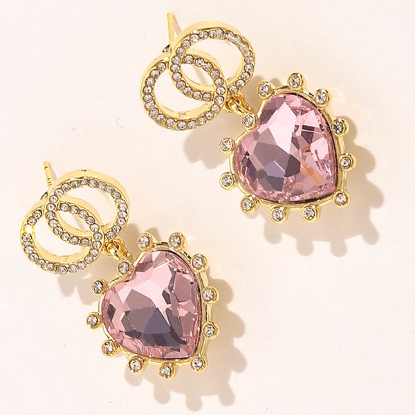 

Stainless Steel Stud Earrings Fashion Gold Sier Plated Geometric Desigenr Letter Crystal Rhinestone Pearl Earring Womens Wedding Jewelry Gifts