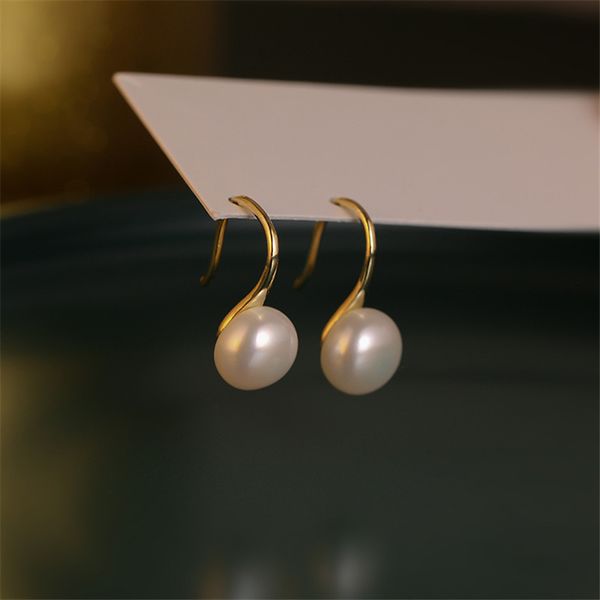 

10685 Freshwater pearl earrings light luxury Korean style
