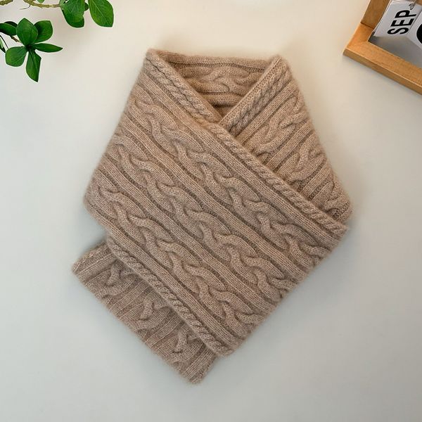 

10688 women twisted neck thick neck warming scarf unisex Winter new product