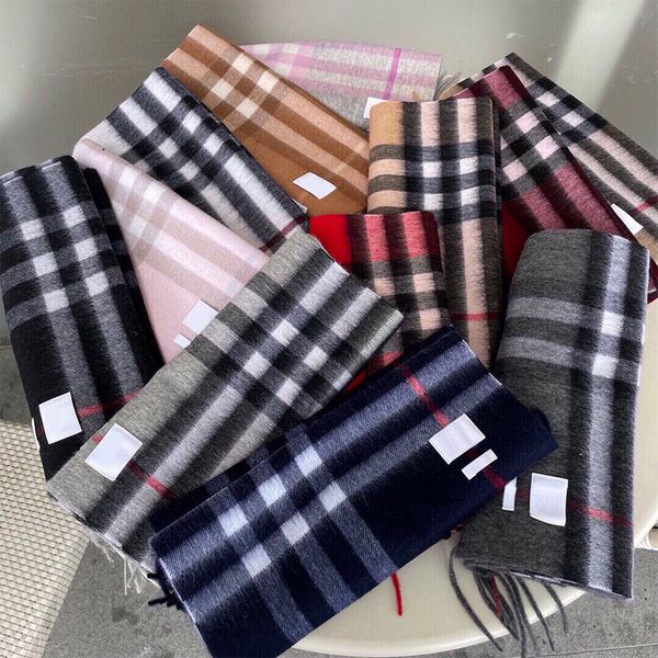 

Designer Cashmere Scarf Brand Classic Letter Unisex Retro Simple Windproof And Coldproof Knitted Casual Scarf With Pocket 9 Colors Available