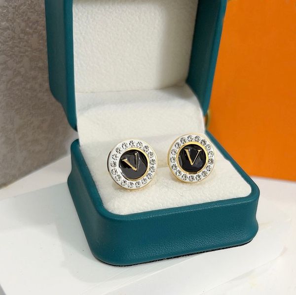

Luxury Brand Designers Stud Earrings Women Crystal Earring Party Gift jewelry