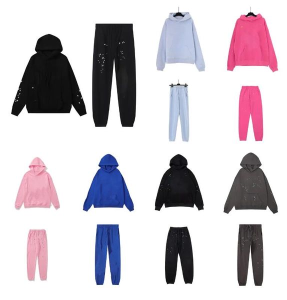 

fluffy hoodies Young Thug Men Women spider hoodie High Quality Foam Print Web Graphic Pink Sweatshirts y2k Pullovers US size S- Designer Hoody Tracksuit, Rosybrown