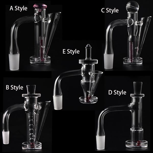 

Full Weld Beveled Edge 20mm OD With Slides Terp Slurper 4mm Bottom Banger set 6mm Ruby/UFO Quartz Cap for Smoking Bong Rigs Water Pipes