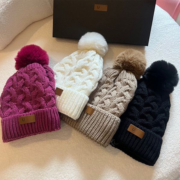 

Designer Fashion Knitted Hat Classic Winters Men's and Women's Pom-pom Hat Fashion Leisure Classic Versatile Autumn And Winter Hats, C1