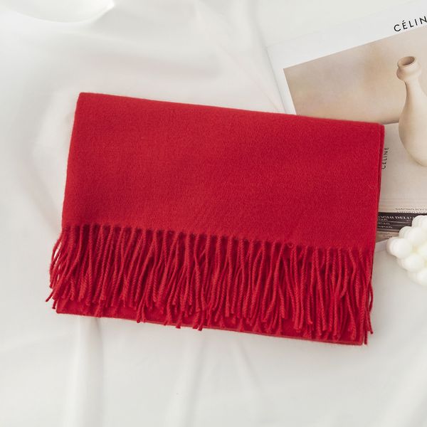 

10697 Autumn and winter atmosphere women's scarf solid color simple warm neck shawl