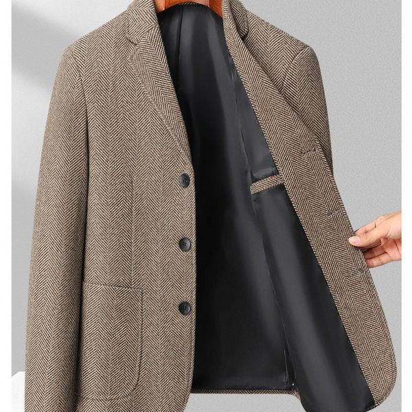 

1-597 jacket suit men's wedding handsome shirt trendy groomsman, Beige