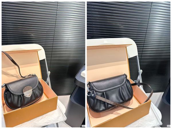

High quality Designer Sunset underarm Shoulder Bag Women Hobo Handbag Totes Crossbody Wallet sac e Messenger Purse 26CM, Black